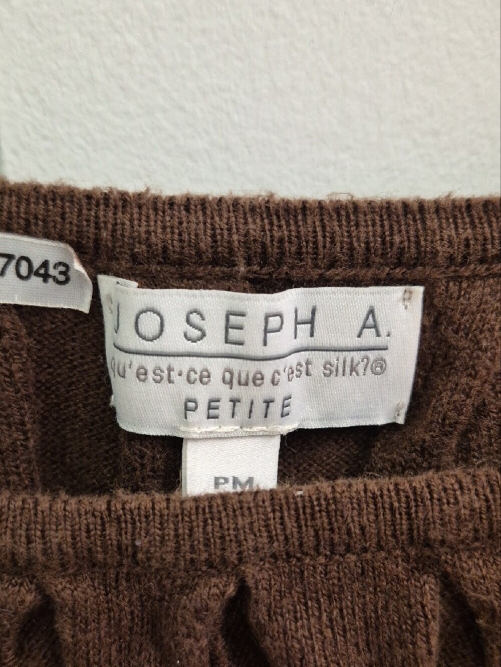 Joseph Brown Off-Shoulder Ribbed Knit Sweater - Picture 2 of 6